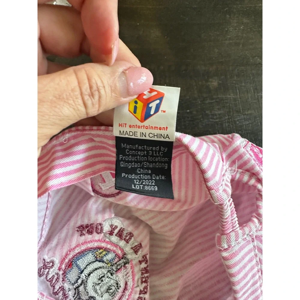Thomas & Friends Pink Striped Engineer Hat Youth Cotton Day Out With Thomas Cap